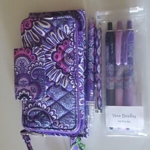 Rare 4 Vera Bradley Lot in Lilac Tapestry.